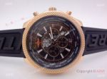 Copy Breitling Bentley B05 Rose Gold Case with Black Rubber Strap XL 55MM Watch